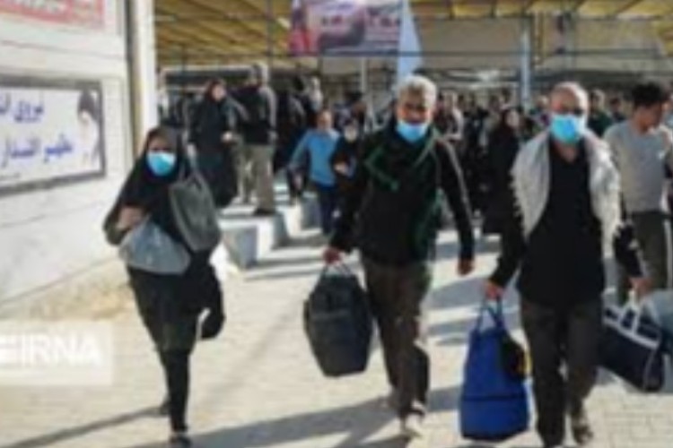 تردد ۲ میلیون و ۴۰۰ هزار زائر از مرزهای هفت‌گانه به ‌عراق